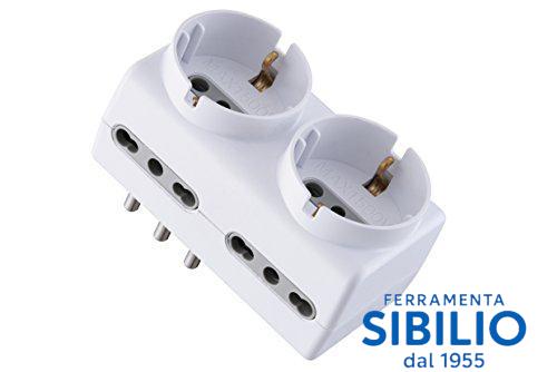 ADATTATORE 2SCHUKO+4 BIV 10/16A   71063