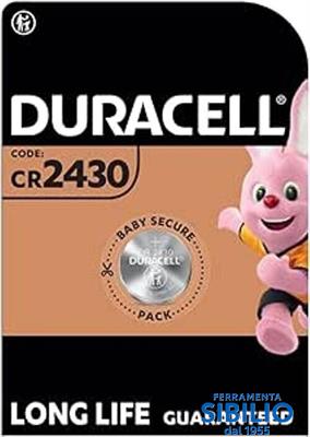 BATTERIA SPECIALISTICA  2430  DU49   BLISTER 1PZ  DURACELL