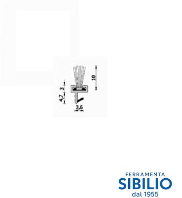 SPAZZOLINO SOTTOPORTA INC.GRIGIO 219X10X2.15