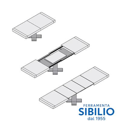 GUIDA PER TAVOLI APERT.CENTR DA 1060MM 1560 MM   T971560 RAM