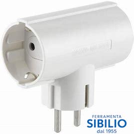 adattatore doppio laterale schuko 16a 55071 electraline