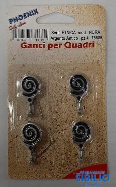 GANCIO PER QUADRI NORA  ARG.ANT. 78606 BLISTER