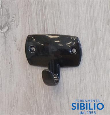 ASSICELLA 1 GANCIO NERO LUCIDO   3505121NEL_