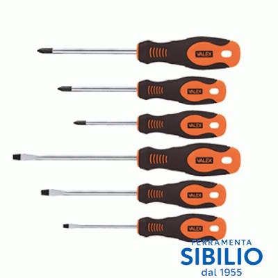CACCIAVITE SET 6 PZ CON INTAGLIO E POZIDRIV 1463892 VALEX