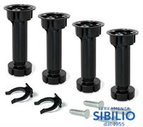 PIEDE PVC REGOLABILE NERO H100/130 d48  138.19.100.4 CF=4PZ
