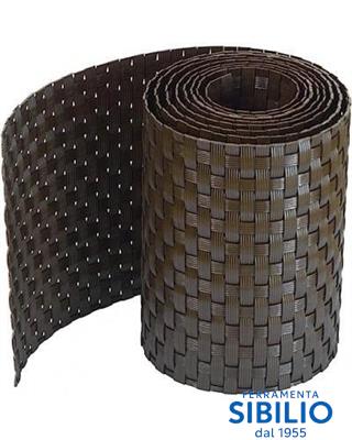 FASCIA PER BALCONI POLYRATTAN MAT RD02 MARRONE SCURO ALT.19CM