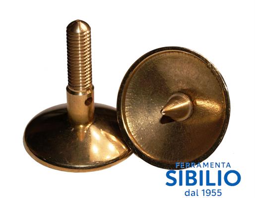 PIEDE LIVELLATORE IN OTTONE GIREVOLI A/106 DA 12X60 C/PUNTA