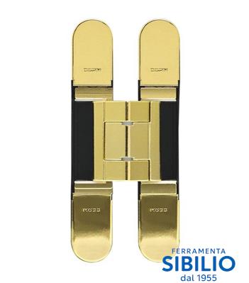 CERNIERE INVISIBILE CEAM 3D 1430 OTTONATA 128x22 mm