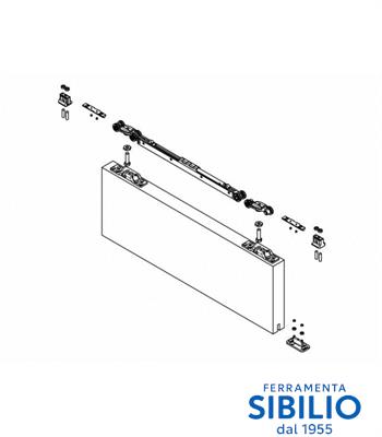 KIT 0500/60 PER PORTE SCOREVOLI DA KG 60 CON ABS COMP.DOPPIO