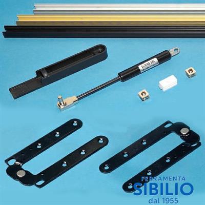 kit x porte pieghevoli nibbio arg. cm200 10077200A+1007705 sliding
