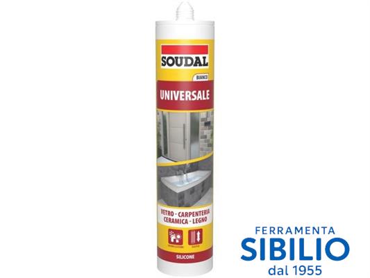 SILICONE UNIVERSALE BIANCO DA 280ML ART.115930 SOUDAL