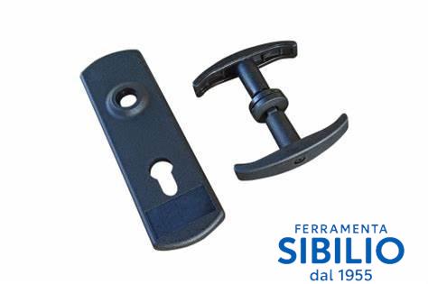 A/1437/S MANIGLIA E PLACCA NYLON PER BASC. FORO CIL. EUR.