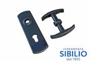 A/1437/S MANIGLIA E PLACCA NYLON PER BASC. FORO CIL. EUR.