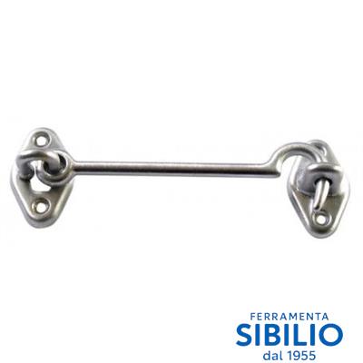 GANCIO FERMAPERSIANA OTTONE CROMO SATINATO MM 120 A/18