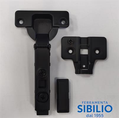 CERNIERE AMMORTIZZATE C.PIANO F212 NERA OPACA CON BASETTA BA212