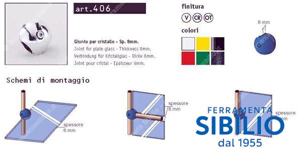 A/406 GIUNTO P/CRISTALLI CROMATO MANART