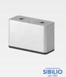 PIEDE QUADRATO 25X60 H.40 PVC ALLUMINIO P39\000001