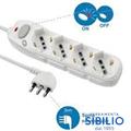 MULTIPRESA UNIVERSALE 4P+CAVO BIANCO   62069