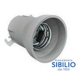 PORTALAMPADA E27 LISCIO BACHELITE BIANCO  S900LBK/BI