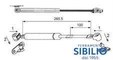 PISTONE A GAS A/621 SPINTA 150/N X LEGNO ACC.V.ARG.CEAM