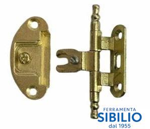 CERNIERE A005840 OTTONATE +BASE A0069 P.PORTA IN BATT.ANSELM