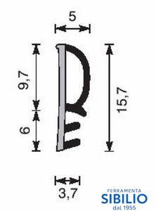 GUARNIZIONE 093K BEIGE P/PORTA rt=40mt ROVERPLASTIK