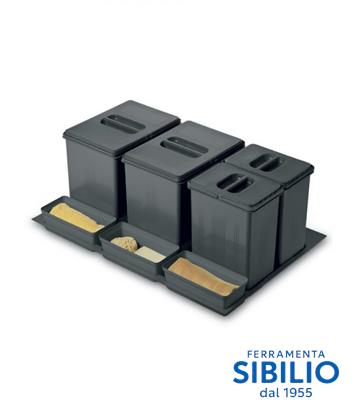 CONTENITORE RACC.DIFF.  97DA/8022AR  X MOBILE 80CM H300 INOXA