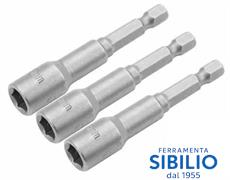 SET 3PZ INSERTI A BUSSOLA MAGN. ATTACCO 1/4 10MM ART. 77845 TOLSEN