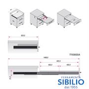 GUIDA PENISOLA ESTRAIBILE FILO TOP LUNG.800 LARG.600MM T110800A RAM