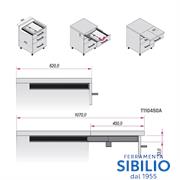 STRUTTURA PER PIANETTO FILO TOP ESTRAZIONE 450 LARG.600 T110450A RAM