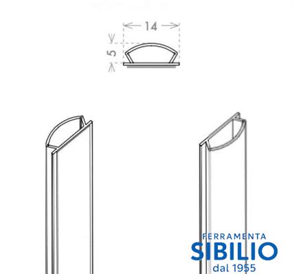 GUARNIZIONE ADESIVA NERO H14X2500mm   GUTENADE