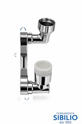 PROLUNGHE X MONOCOMANDI A 3 SNODI OTTONE CROMATO VIRGO