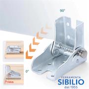 CERNIERE AUTOBLOCCANTI A 90° CON SBLOCCO 60X60X25