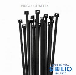 FASCETTE PVC NERE 8X600MM CF=100PEZZI VIRGO