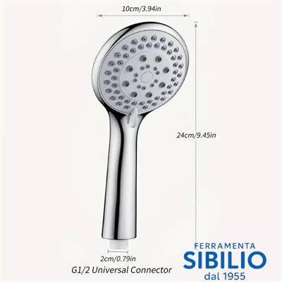DOCCETTA  C/REGOLAZIONE CROMATO TONDO 12CM. VIRGO