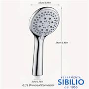 DOCCETTA  C/REGOLAZIONE CROMATO TONDO 12CM. VIRGO