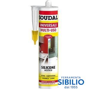 SILICONE UNIVERSALE NERO DA 280ML. ART. 115932 SOUDAL