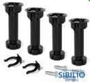 PIEDI PER MOBILI H.10CM PLASTICA NERO CF=4PZ VIRGO