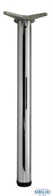 PIEDI PER TAVOLI CILINDRICO H.710MM D.60 CROMO LUCIDO