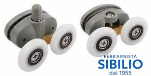 RICAMBIO MONOBLOCCO OTTONE GRIGIO 2 RUOTE X BOX DOCCIA SUPERIORE+INFERI