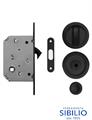 KIT PORTE SCORREVOLI TONDO +SERRATURA NERO OPACO 3666RMTSEIM