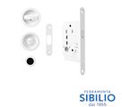 KIT PER PORTE SCORREVOLE TONDO BIANCO OPACO + SERR. 3666RMT FIMET