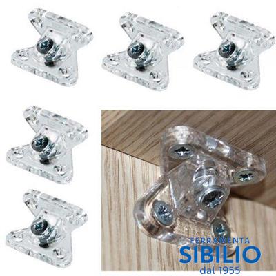 GIUNZIONE IN PLASTICA TRASPA 20X35 C/VITE CENTRALE VIRGO cf=100