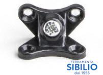 GIUNZIONE IN PLASTICA NERO 20X35 C/VITE CENTRALE VIRGO cf100