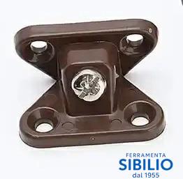 GIUNZIONE IN PLASTICA MARRONE 20X35 C/VITE CENTRALE VIRGO