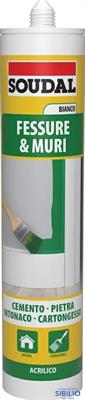 SILICONE ACRILICO FESSURE BIANCO 310ML 121507/128778  SOUDAL