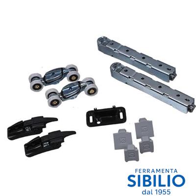 KIT STAFFE P/PORTE DA 120KG. A FILO C/GUIDA INF. 0600 6 1