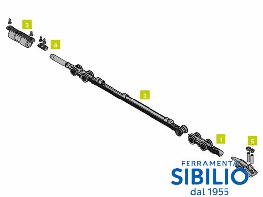 KIT PORTA SC. 80KG. ABS MAGNETI. DOPPIO 0570 20 ABS