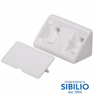 GIUNZIONI ANGOLARE C/TAPPO BIANCO A DUE FORI 19X19X40 A/2125WT VIRGO