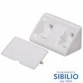 GIUNZIONI ANGOLARE C/TAPPO BIANCO A DUE FORI 19X19X40 A/2125WT VIRGO